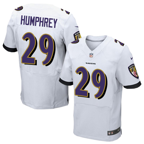 Nike Ravens #29 Marlon Humphrey White Men's Stitched NFL New Elite Jersey - Click Image to Close